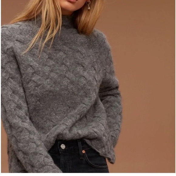 🔥wilfred Free🔥 | Aritzia basketweave Mical mock neck sweater - Picture 2 of 13
